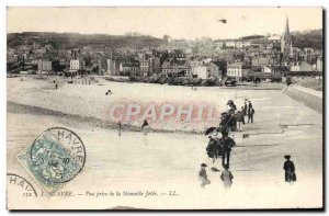 Old Postcard Le Havre Vue Prize De La Jetee New Fishing Fisherman