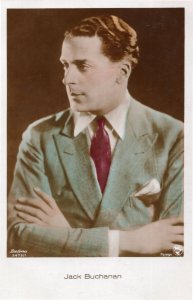 Jack Buchanan Film Star Hand Coloured Real Photo Tinted Postcard