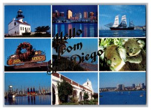 Hello From San Diego California c1990 Postcard Continental View Card