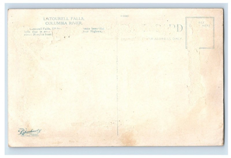 C.1900-07 Latourell Falls, Columbia Highway, Ore. Postcard P154E
