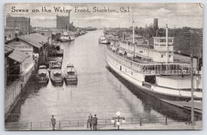 Stockton California~Steamer J?PETERS~Fisher Bros Planing Mill~Sperry Flour~c1910