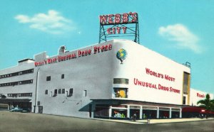 Vintage Postcard Webb's City Most Unusual Drug Store St. Petersburg Florida FL