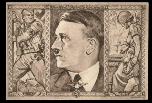 3rd Reich Germany Hitler 1932 NSDAP Battle Fund Donation Propaganda Postc 100381