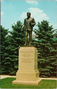 McKeesport PA John F. Kennedy Memorial JFK Statue Postcard G63