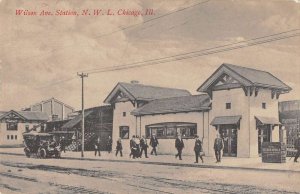 Chicago Illinois Wilson Avenue Train Station Vintage Postcard AA33655