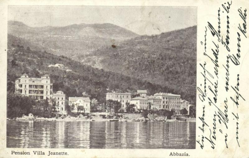 croatia, ABBAZIA OPATIJA, Pension Villa Jeanette (1902) Stamp