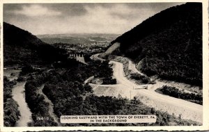 Pennsylvania Turnpike Looking Eastward With The Town Of Everett In The Backgr...