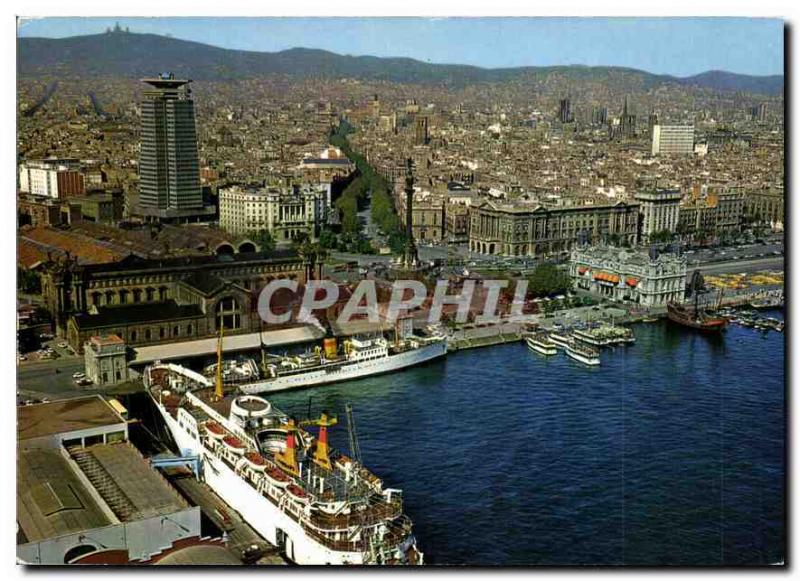  Modern Postcard Detailed Barcelona LED puerto there Vista parcial of Ciudad Boa