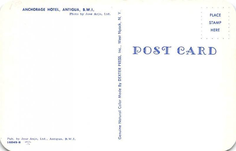 Anchorage Hotel Aruba Unused 