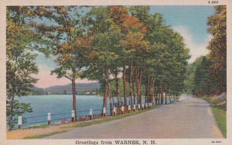 New Hampshire Greetings From Warner 1947 Curteich