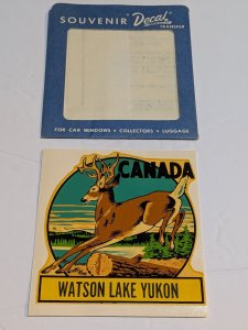 Watson Lake Yukon Canada Travel Decal Sticker Vintage Ephemera