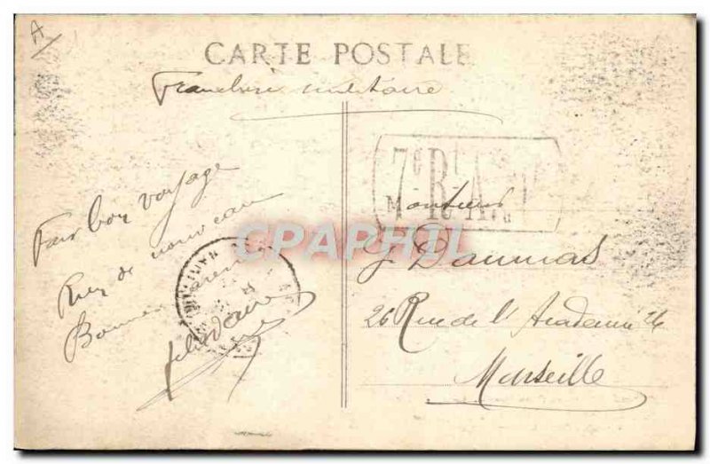 Postcard Old English Army Artillery Crossing Compiegne