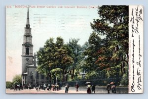 Park Street Church Granary Burying Ground Boston MA 1906 UDB Postcard P15