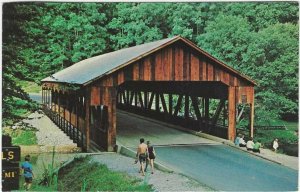 1974 postcard, Covered Bridge at Mohican State Park, Ohio