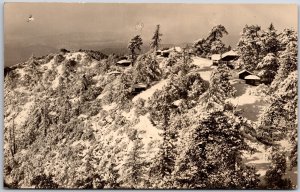 Mt. Wilson California CA Hotel and Cottages in Winter RPPC Real Photo Postcard