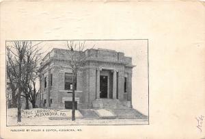 B22/ Alexandria Indiana In Postcard c1910 Public Library 4