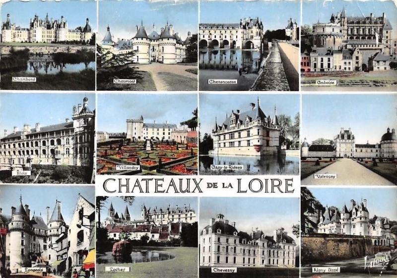 France Chateau De La Loire Multiviews Chaumont Villandzy Chambord Blois Loches Europe France Other Unsorted Postcard Hippostcard