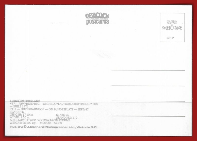 Switzerland, Berne - Trolleybus - [FG-684X]