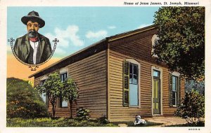 Home of Jesse James Cowboy St Joseph, Missouri, USA 1947 