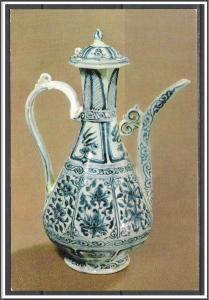 China Relics - Blue & White Ewer 13-14th Century - [FG-078]