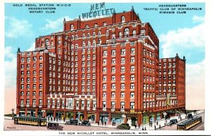 Minnesota Minneapolis Trolleys At New Nicollet Hotel Headquarters Rotary Club...