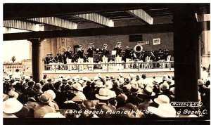 RPPC Postcard Long Beach Municipal Band Herbert L Clark Director by Bussey