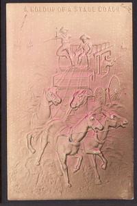 Holdup of a Stagecoach Postcard 