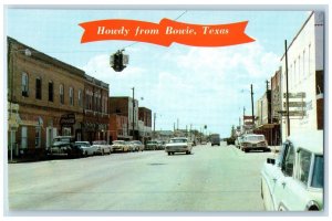 Bowie Texas Postcard US Highways Street Exterior Building c1960 Vintage Antique