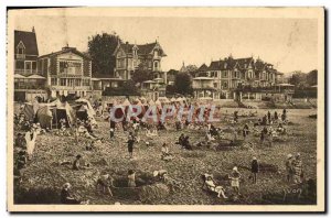 Old Postcard Arcachon La Plage l & # 39heure Du Bain