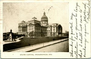 Indianapolis Indiana IN State Capitol 1906 UDB Postcard T17