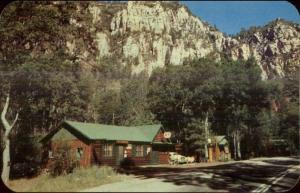 Oak Creek Canyon AZ Floods Chipmunk Lodge Gas Station & Store Postcard