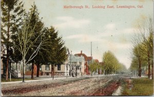 Marlborough Street Looking East Leamington Ontario ON c1907 Postcard F18