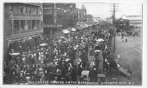 Atlantic City New Jersey Easter Parade Boardwalk Antique Postcard K61517