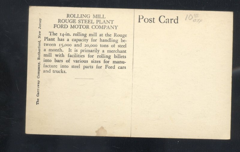 RPPC DETROIT MICHIGAN FORD MOTOR CO. PLANT INTERIOR VINTAGE REAL PHOTO POSTCARD
