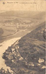 B93651 mouzaive et alle la semois entre les deux villages belgium