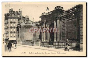 Old Postcard Louvre main entrance of the National Archives