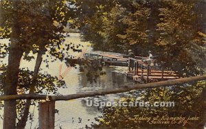 Fishing - Kiamesha Lake, New York NY Postcard