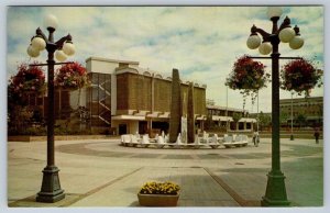 Fountain, Centennial Square, Victoria, British Columbia, Vintage Chrome Postcard