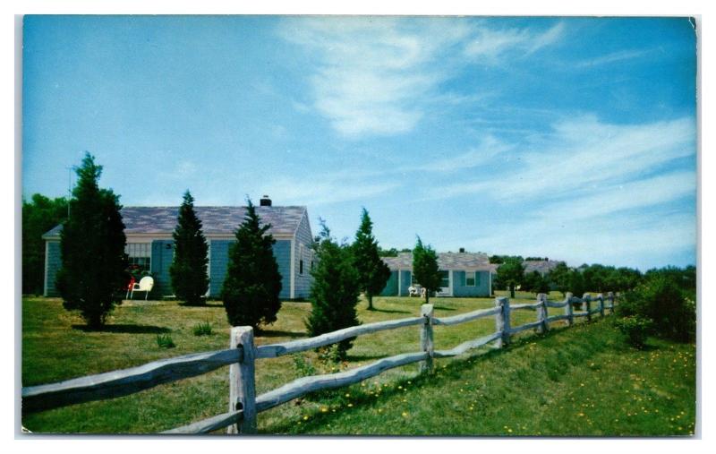 1950s/60s Whispering Pines Village Cottages, Eastham, Cape Cod, MA Postcard