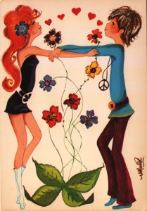 Savir postcard: Flower Power