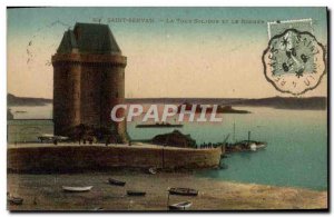 Old Postcard Saint Servan Solidor The Tower And The Rock