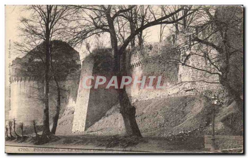 Old Postcard Fougeres Chateau