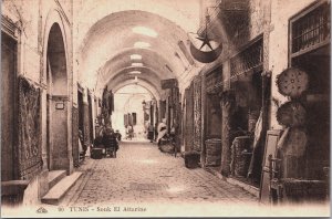 Tunisia Tunis Souk EL Attarine Vintage Postcard C156