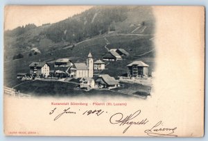 Switzerland Postcard Sörenberg-Flüehli Sanatorium (Canton of Lucerne) 1902