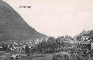 Teufenbach Austria Birds Eye View Antique Postcard J70518