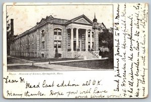 Museum of Science  Springfield   Massachusetts  Postcard  1906