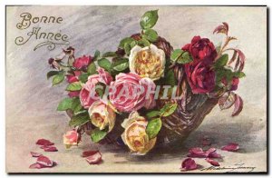 Old Postcard Fantasy Flowers