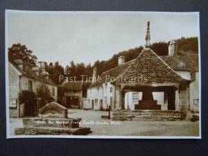 Wiltshire CASTLE COMBE The Market Cross - Old RP Postcard by E.A. Sweetman 8956