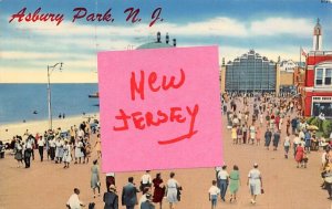 Boardwalk At First Avenue Showing Casino - Asbury Park, New Jersey NJ