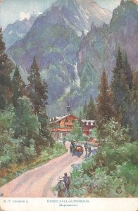 E. T. Compton Kesselfall-Alpenhaus Kaprunertal Austria Postcard 1910
